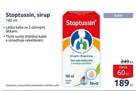 Sirup proti kašli Stoptussin
