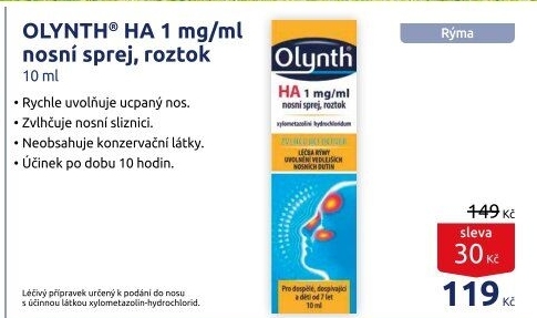 Sprej nosní HA 0,1% Olynth