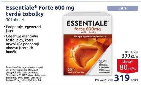 Tablety na onemocnění jater Essentiale Forte