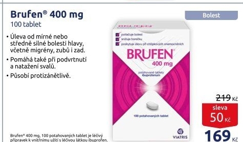 Tablety proti bolesti 400 Brufen Viatris