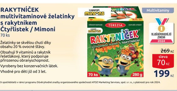 Vitamíny pro děti Rakytníček Terezia
