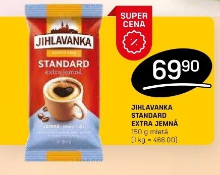 Mletá káva Standard extra jemná Jihlavanka