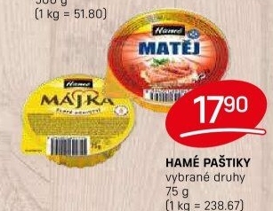 Paštiky Hamé