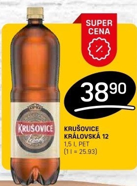 Pivo světlý ležák Královský 12° Krušovice