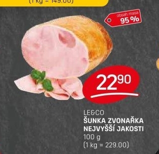 Šunka Zvonařka nejvyšší jakosti LE&amp