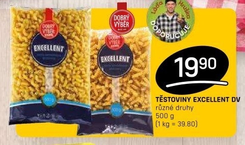 Těstoviny Excellent Dobrý Výběr
