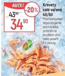 Krevety vařené