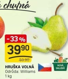 Hrušky zelené Williams