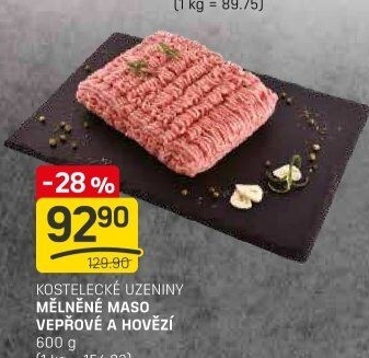 Mělněné maso mix Kostelecké uzeniny
