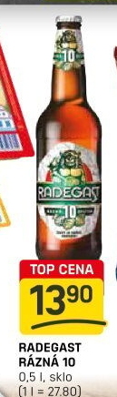 Pivo světlé výčepní Rázná 10° Radegast