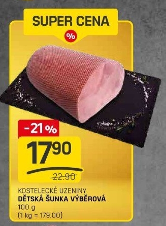 Šunka dětská výběrová Kostelecké uzeniny