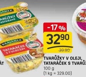 Tataráček s tvarůžky Krajánek