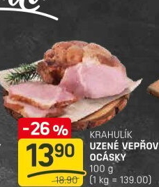 Vepřové ocásky uzené Krahulík
