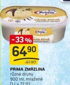 Zmrzlina ve vaničce Prima