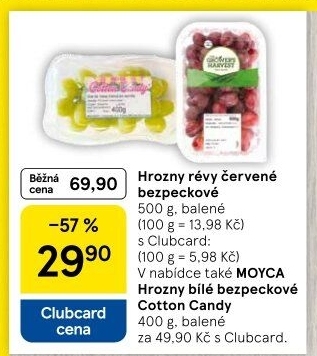 Hrozny červené bezsemenné The Grower'