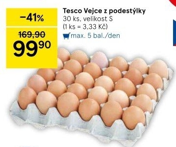 Vejce z podestýlky S Tesco