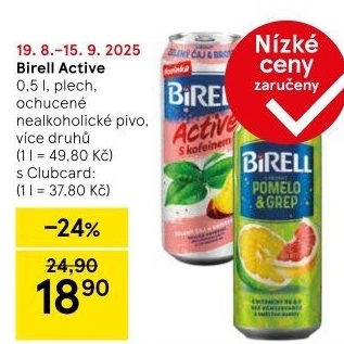 Nealkoholické pivo ochucené Active Birell