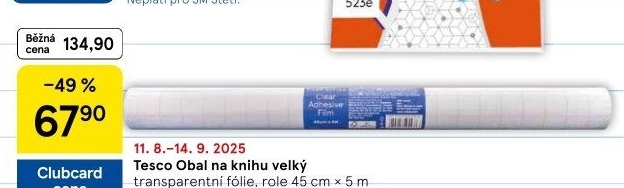 Obal na knihu Tesco