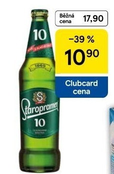 Pivo světlé výčepní 10° Staropramen