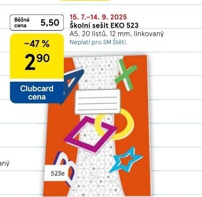 Školní sešit A5