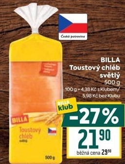 Toustový chléb Billa