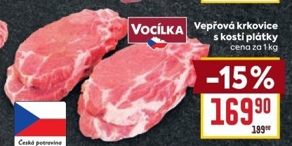 Vepřová krkovice s kostí Vocílka