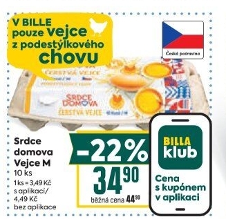 Vejce z podestýlky M Srdce Domova