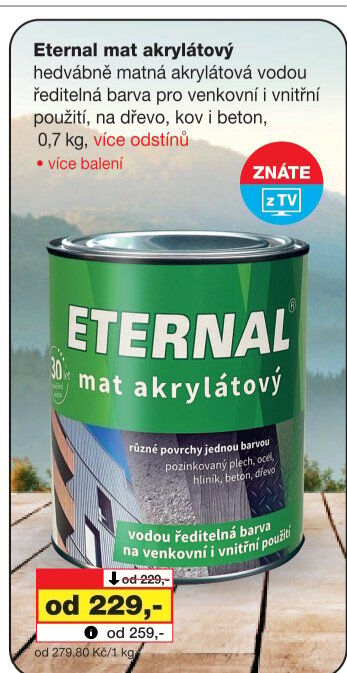 Akrylátová barva mat Eternal