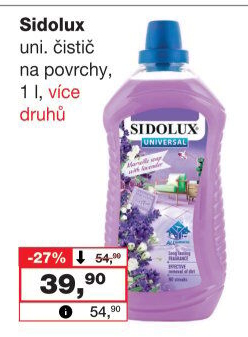 Čistič na podlahy univerzální Sidolux