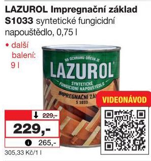 Impregnační základ na dřevo Lazurol
