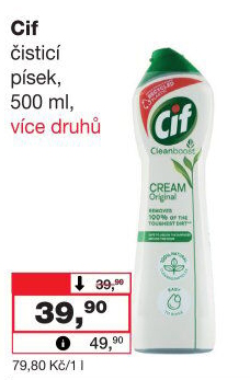 Krémový čistič Cif Cream