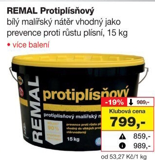 Malířský protiplísňový nátěr Remal
