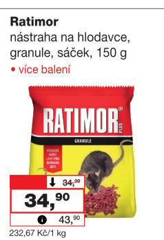 Měkká návnada proti hlodavcům Ratimor