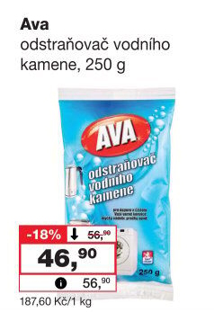 Odstraňovač vodního kamene AVA