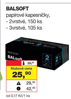 Papírové kapesníčky 2vrstvé BALsoft - box