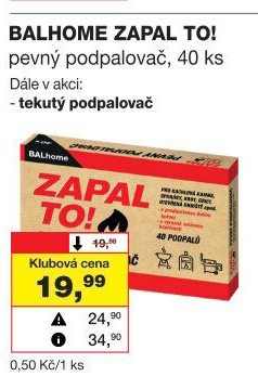 Pevný podpalovač Zapal to! Balhome
