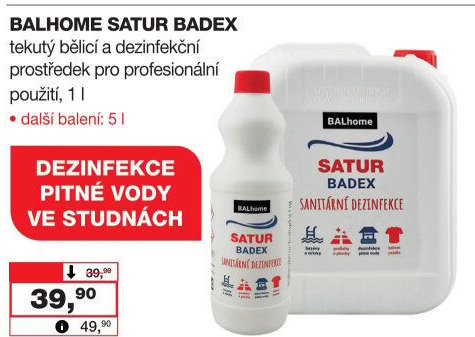 Sanitární kapalina Satur Badex Balhome