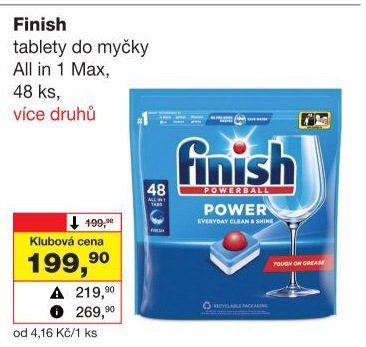Tablety do myčky All in 1 Max Finish