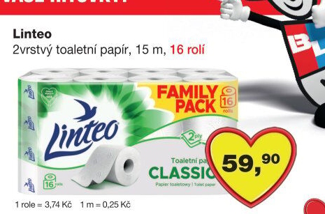 Toaletní papír 2vrstvý Linteo