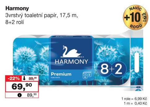 Toaletní papír 3vrstvý Harmony