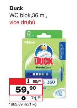 WC blok bodový Fresh Discs Duck