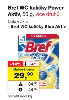 WC blok tuhý Power Aktiv Bref