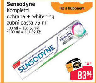 Pasta na zuby Kompletní ochrana + Whitening Sensodyne