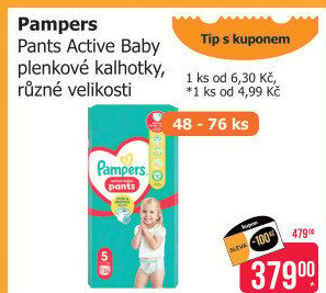 Pleny dětské Active Baby Pants Pampers