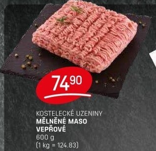 Maso mělněné vepřové Kostelecké uzeniny
