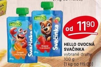Ovocná kapsička Svačinka Hello