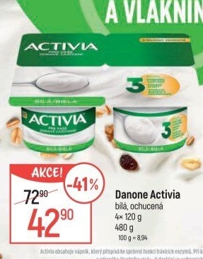 Bílý jogurt Activia Danone