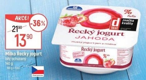 Bílý jogurt řecký 0% Milko