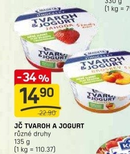 Dezert tvaroh s jogurtem jihočeský Madeta