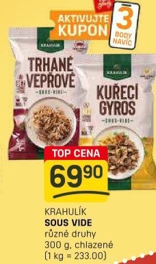 Hotová jídla Sous vide Krahulík